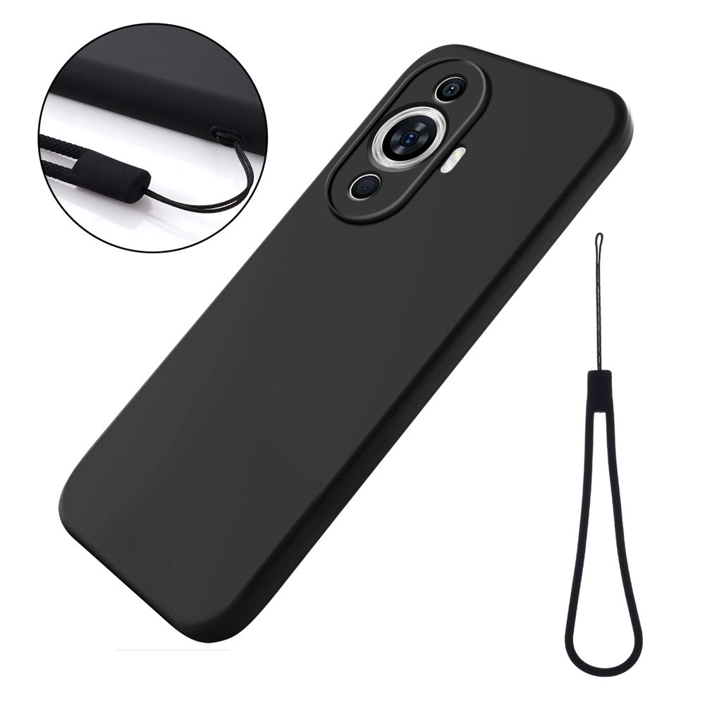 For Huawei nova 12s 4G / nova 11 / nova 12 Lite 4G Liquid Silicone CaseAnti-scratch Phone Cover with Strap