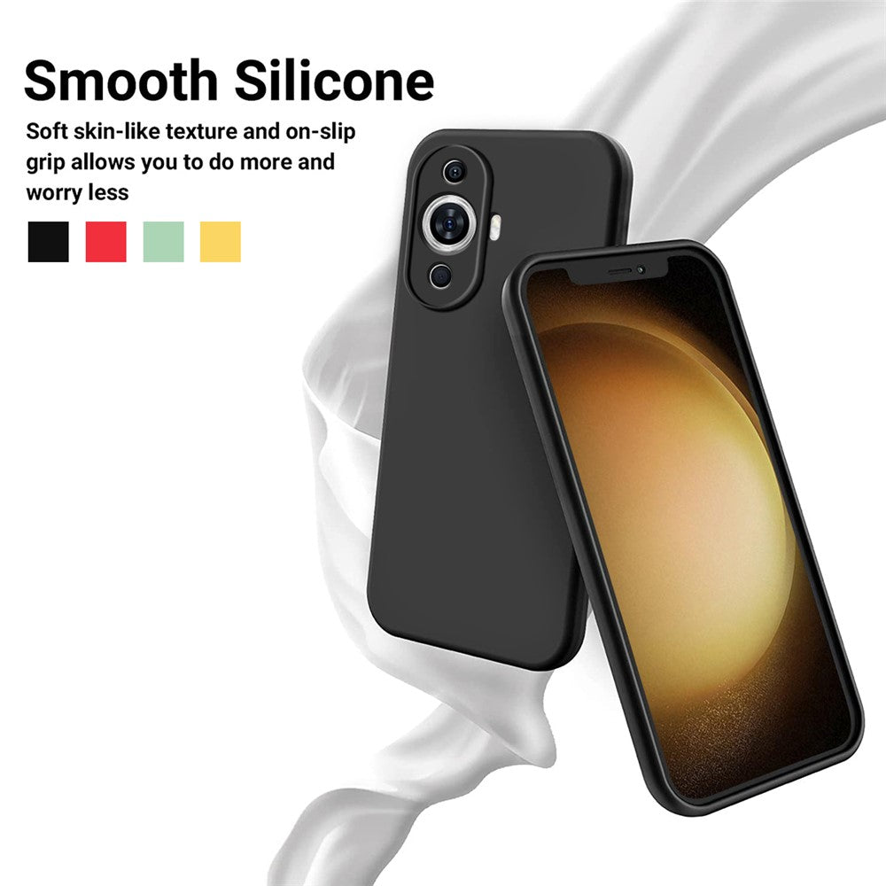 For Huawei nova 12s 4G / nova 11 / nova 12 Lite 4G Liquid Silicone CaseAnti-scratch Phone Cover with Strap