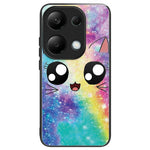 Xiaomi Redmi Note 13 4G-etui med mønstertryk, hærdet glas + TPU-mobilcover