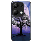 Xiaomi Redmi Note 13 4G-etui med mønstertryk, hærdet glas + TPU-mobilcover
