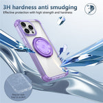 Magnetiskt skal för iPhone 13 Pro Max med roterande ring och stödfunktion TPU+PC-mobilskydd