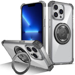 Magnetiskt skal för iPhone 13 Pro Max med roterande ring och stödfunktion TPU+PC-mobilskydd