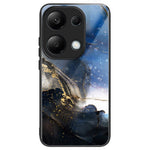 Xiaomi Redmi Note 13 Pro 4G / Poco M6 Pro 4G-skal i härdat glas + TPU-mönster, reptåligt mobilskal