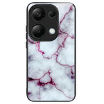 Xiaomi Redmi Note 13 Pro 4G / Poco M6 Pro 4G-skal i härdat glas + TPU-mönster, reptåligt mobilskal