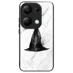 Xiaomi Redmi Note 13 Pro 4G / Poco M6 Pro 4G-skal i härdat glas + TPU-mönster, reptåligt mobilskal