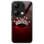 Xiaomi Redmi Note 13 Pro 4G / Poco M6 Pro 4G-skal i härdat glas + TPU-mönster, reptåligt mobilskal