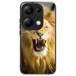 Xiaomi Redmi Note 13 Pro 4G / Poco M6 Pro 4G-skal i härdat glas + TPU-mönster, reptåligt mobilskal