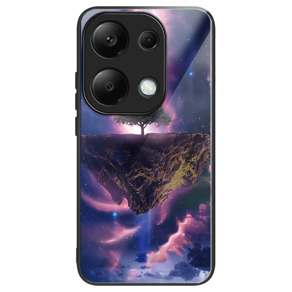 Xiaomi Redmi Note 13 Pro 4G / Poco M6 Pro 4G mobilskal TPU+Härdat glasfodral Mönstertryck