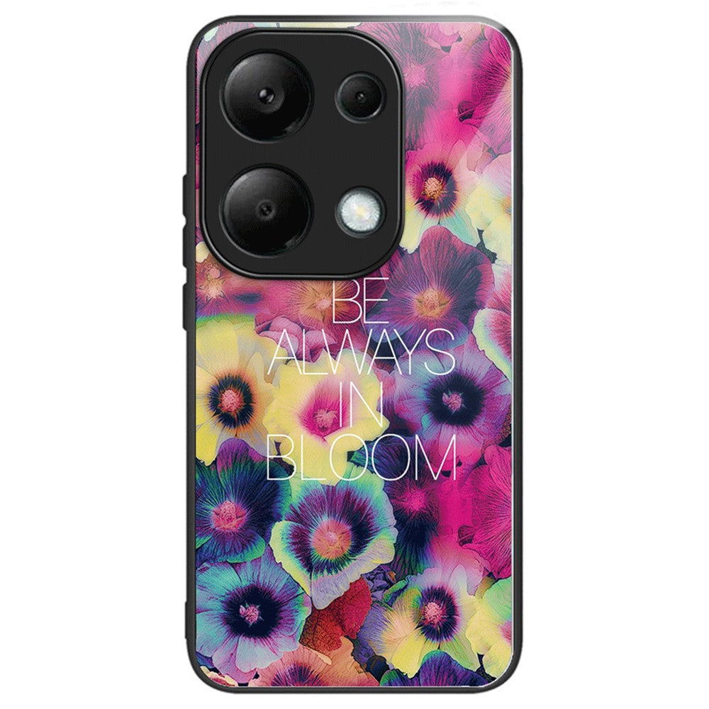 Xiaomi Redmi Note 13 Pro 4G / Poco M6 Pro 4G mobilskal TPU+Härdat glasfodral Mönstertryck
