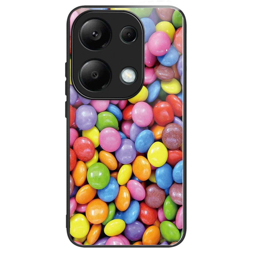 Xiaomi Redmi Note 13 Pro 4G / Poco M6 Pro 4G mobilskal TPU+Härdat glasfodral Mönstertryck