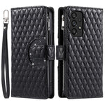 Style 012 for Samsung Galaxy A53 5G Phone Case Rhombus Zipper Wallet PU Leather Flip Cover
