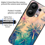 For Xiaomi Redmi Note 13 4G Case Back Patterned Tempered Glass Phone Cover