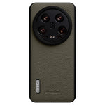 MELKCO For Xiaomi 14 Ultra Case Genuine Cow Leather Coated PC Phone Cover