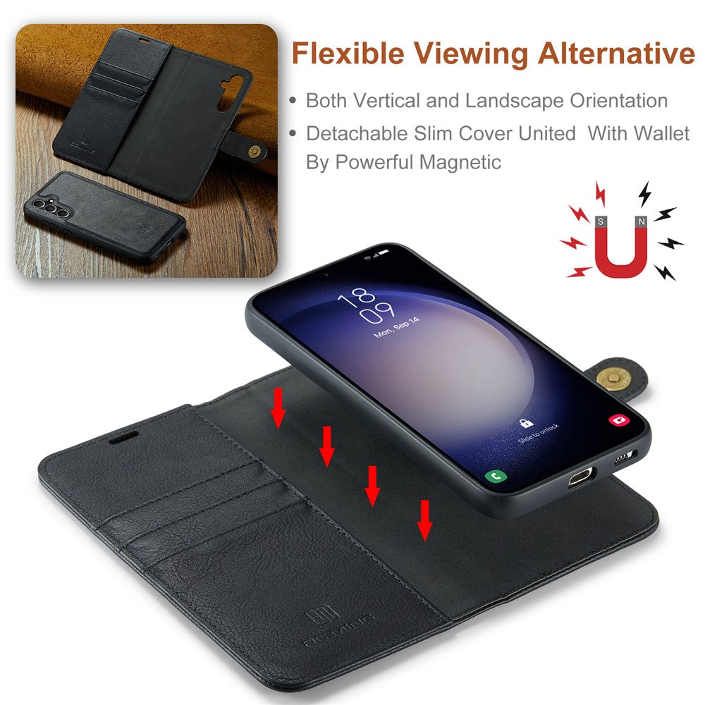 DG.MING for Samsung Galaxy A15 4G / A15 5G Case Detachable Split Leather Wallet Phone Cover