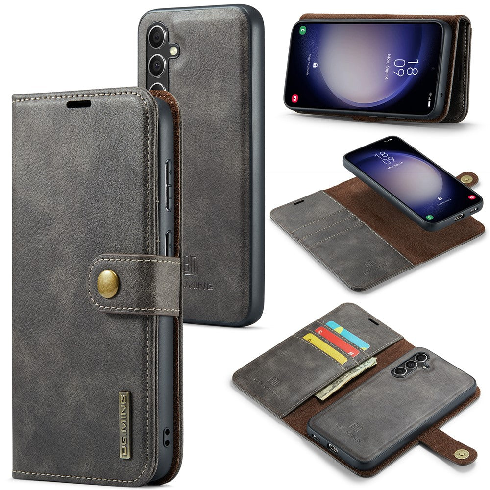 DG.MING for Samsung Galaxy A15 4G / A15 5G Case Detachable Split Leather Wallet Phone Cover