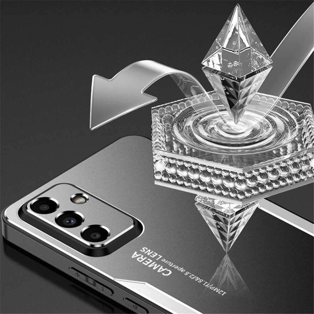 Samsung Galaxy A15 5G-etui med bagside i aluminiumslegering + TPU + PC