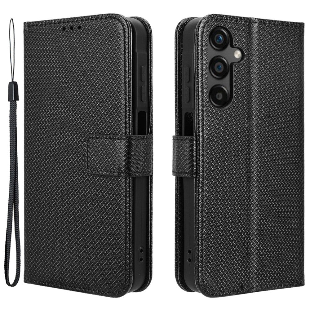 For Samsung Galaxy M55 5G / C55 5G / F55 5G Case Diamond Texture PU Leather Wallet Phone Cover TPU Inner Shell