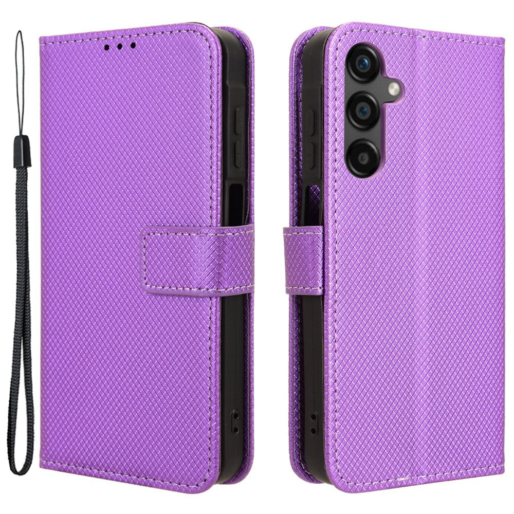 For Samsung Galaxy M55 5G / C55 5G / F55 5G Case Diamond Texture PU Leather Wallet Phone Cover TPU Inner Shell