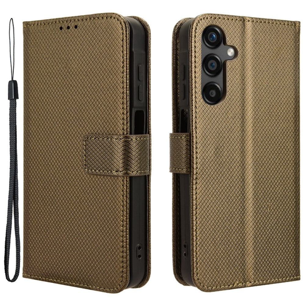 For Samsung Galaxy M55 5G / C55 5G / F55 5G Case Diamond Texture PU Leather Wallet Phone Cover TPU Inner Shell