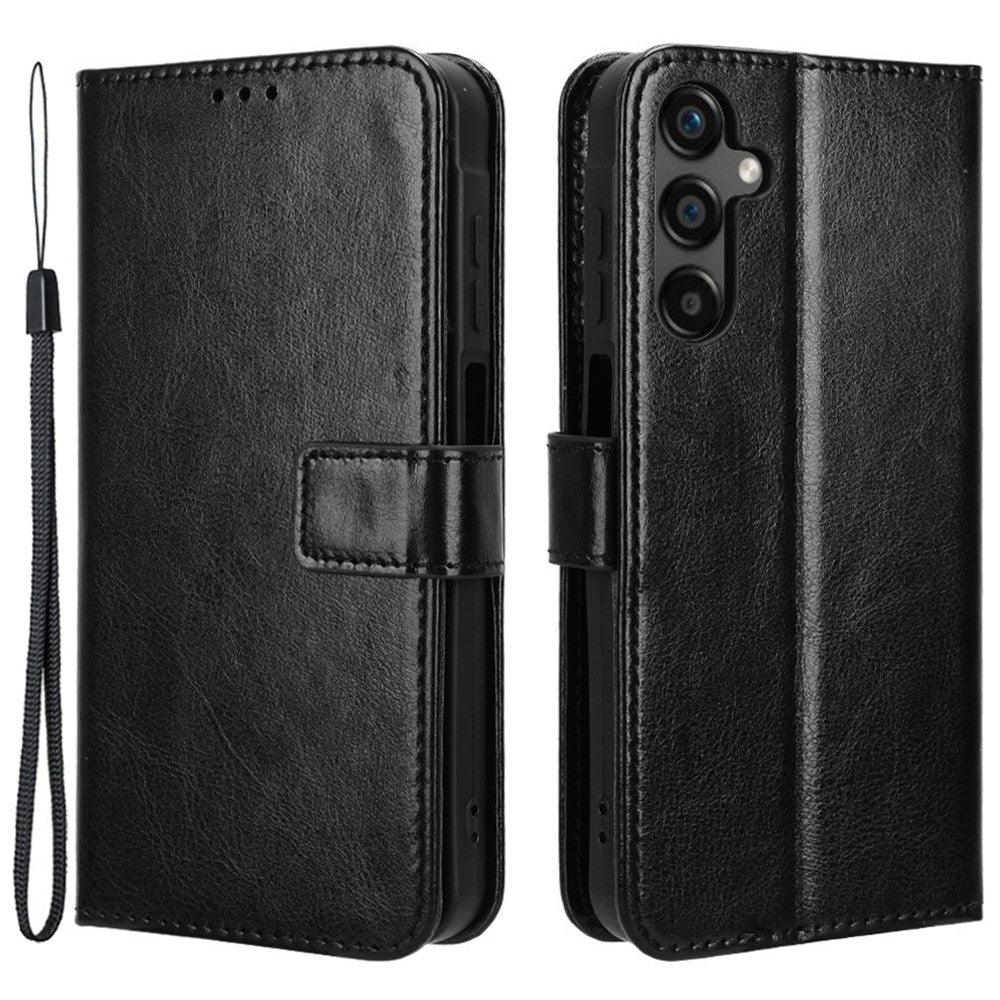 Til Samsung Galaxy M55 5G / C55 5G / F55 5G Etui Crazy Horse Tekstur Læder Telefoncover med Pung Stand