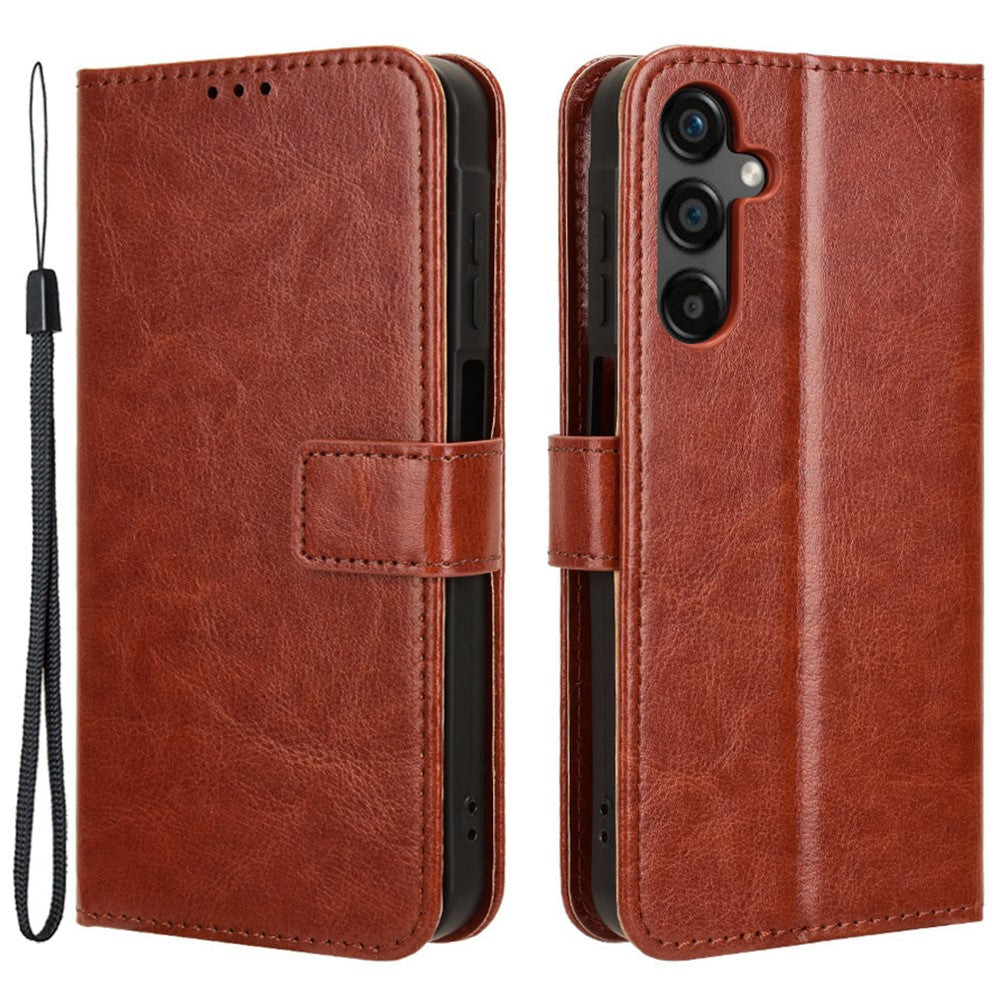 Til Samsung Galaxy M55 5G / C55 5G / F55 5G Etui Crazy Horse Tekstur Læder Telefoncover med Pung Stand