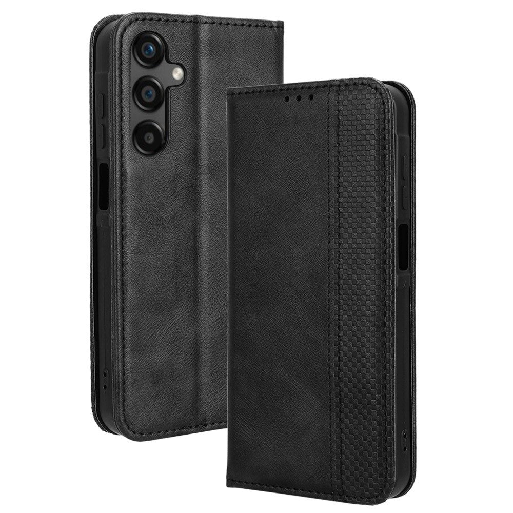 Til Samsung Galaxy M55 5G / C55 5G / F55 5G Pung Telefoncover Retro Læder Flip Cover
