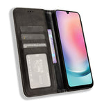 Til Samsung Galaxy M55 5G / C55 5G / F55 5G Pung Telefoncover Retro Læder Flip Cover