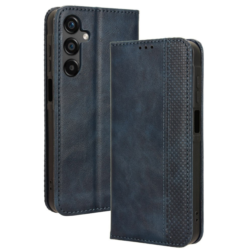 Til Samsung Galaxy M55 5G / C55 5G / F55 5G Pung Telefoncover Retro Læder Flip Cover