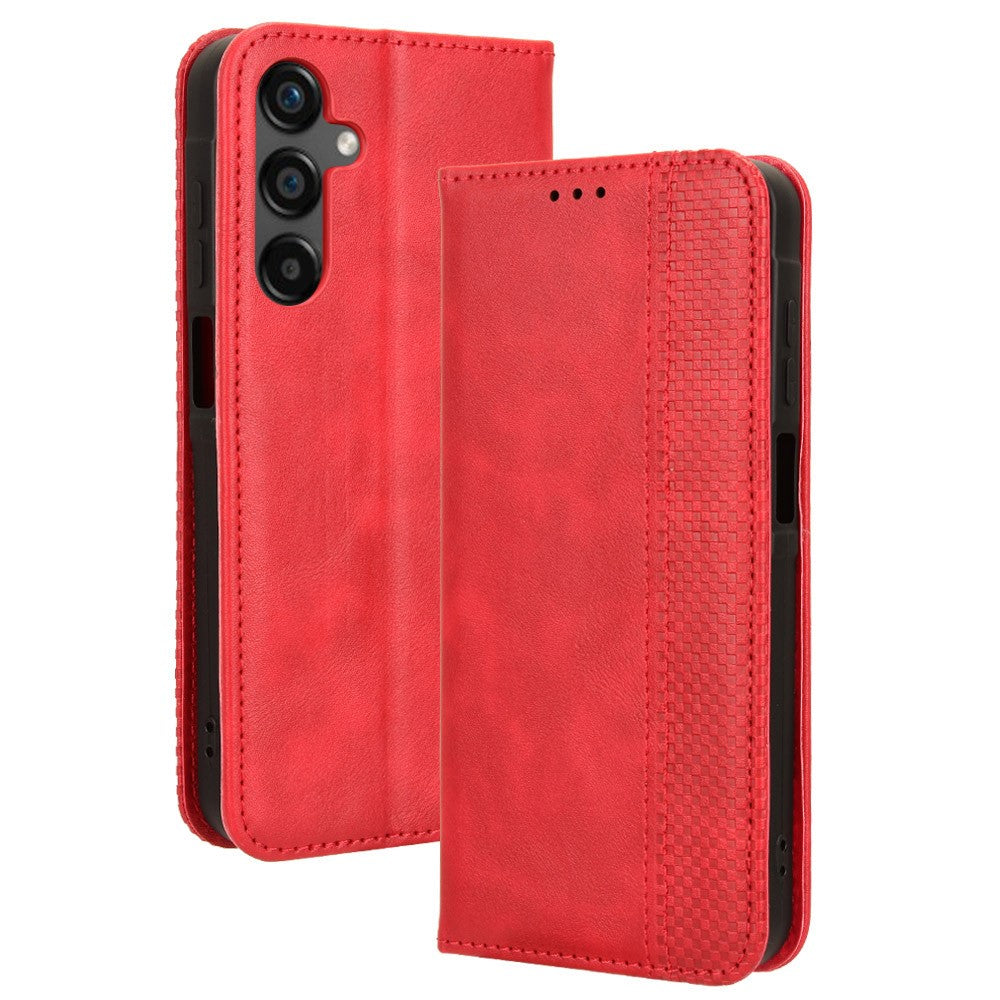 Til Samsung Galaxy M55 5G / C55 5G / F55 5G Pung Telefoncover Retro Læder Flip Cover