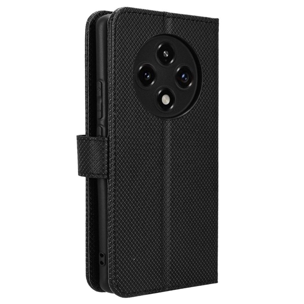 Oppo F27 Pro 5G / Oppo F27 Pro+ 5G / A3 Pro (Kina) 5G-skal med diamantstruktur, PU-läder, plånboksfodral, TPU-innerskal