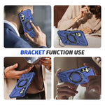 For Samsung Galaxy A05 4G Case TPU+PC Magnetic Phone Cover with Ring Kickstand