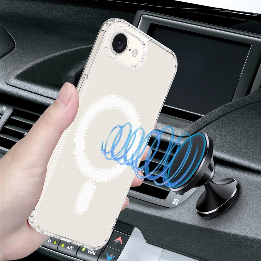 For iPhone 17th / 16th Clear Case Compatible with MagSafe TPU + Acrylic Phone Cover