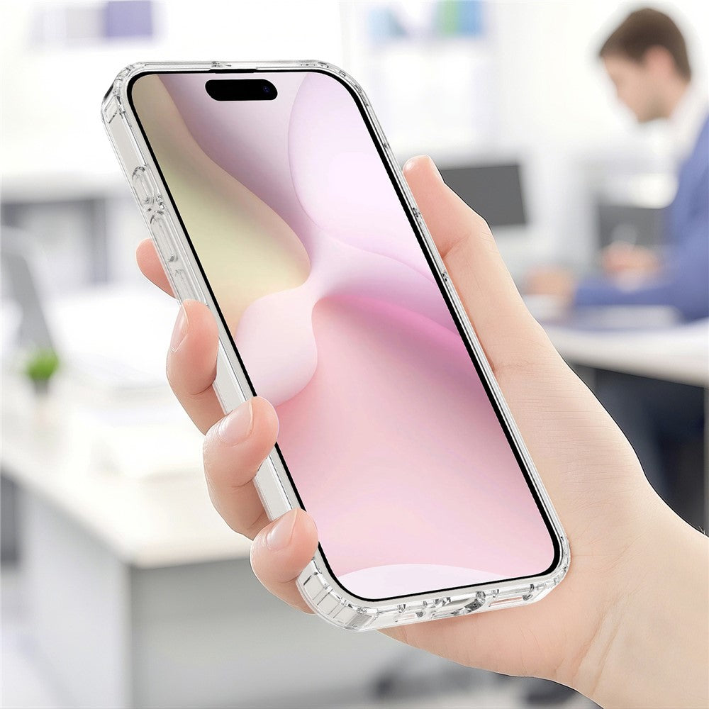 For iPhone 17th / 16th Clear Case Compatible with MagSafe TPU + Acrylic Phone Cover