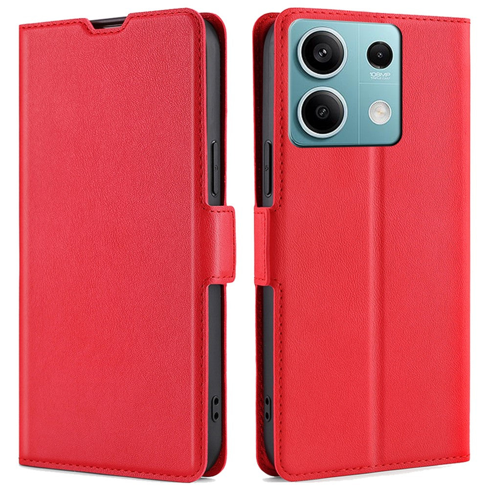 For Xiaomi Redmi Note 13 4G Protective Case PU Leather + TPU Shockproof Phone Cover