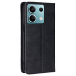 For Xiaomi Redmi Note 13 4G Case PU Leather Stand Magnetic Closure Flip Phone Cover Wallet