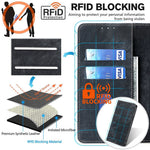 For Xiaomi Redmi Note 13 4G Phone Stand Case RFID Blocking Wallet PU Leather Phone Cover
