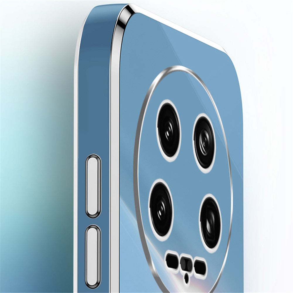 XINLI For Xiaomi 14 Ultra TPU Case Electroplating Phone Cover with Ring Holder Kickstand