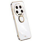 XINLI For Xiaomi 14 Ultra TPU Case Electroplating Phone Cover with Ring Holder Kickstand