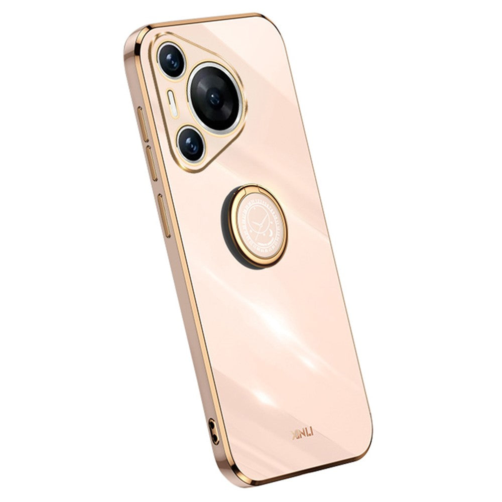 XINLI For Huawei Pura 70 Pro Case Electroplating Kickstand TPU Phone Cover