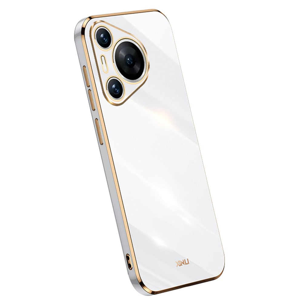 XINLI For Huawei Pura 70 Pro / Pura 70 Pro+ Case Electroplating Frame Soft TPU Phone Cover