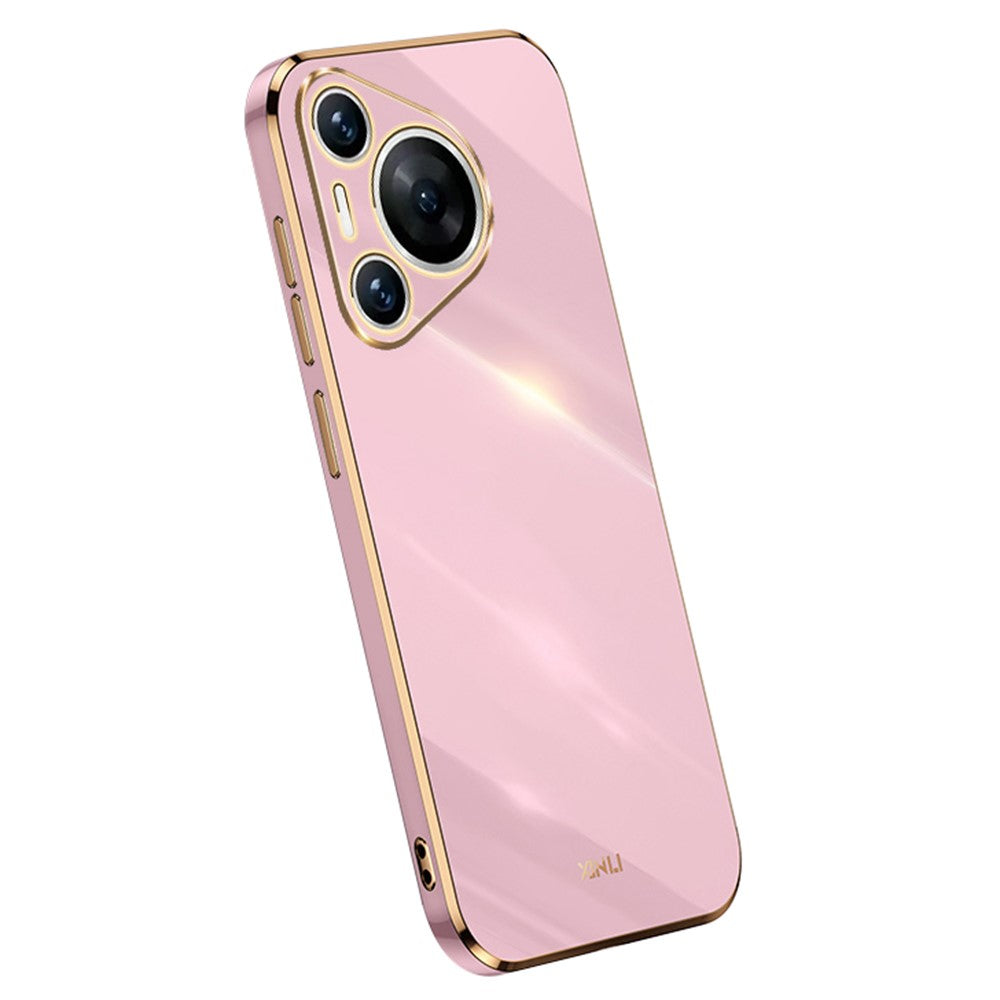 XINLI For Huawei Pura 70 Pro / Pura 70 Pro+ Case Electroplating Frame Soft TPU Phone Cover