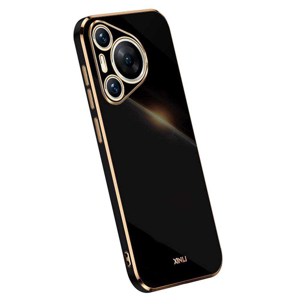 XINLI For Huawei Pura 70 Pro / Pura 70 Pro+ Case Electroplating Frame Soft TPU Phone Cover
