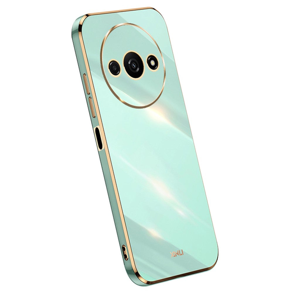 XINLI For Xiaomi Redmi A3 4G / Poco C61 4G TPU Case Precise Cut-Outs Lens Protection Electroplating Phone Cover