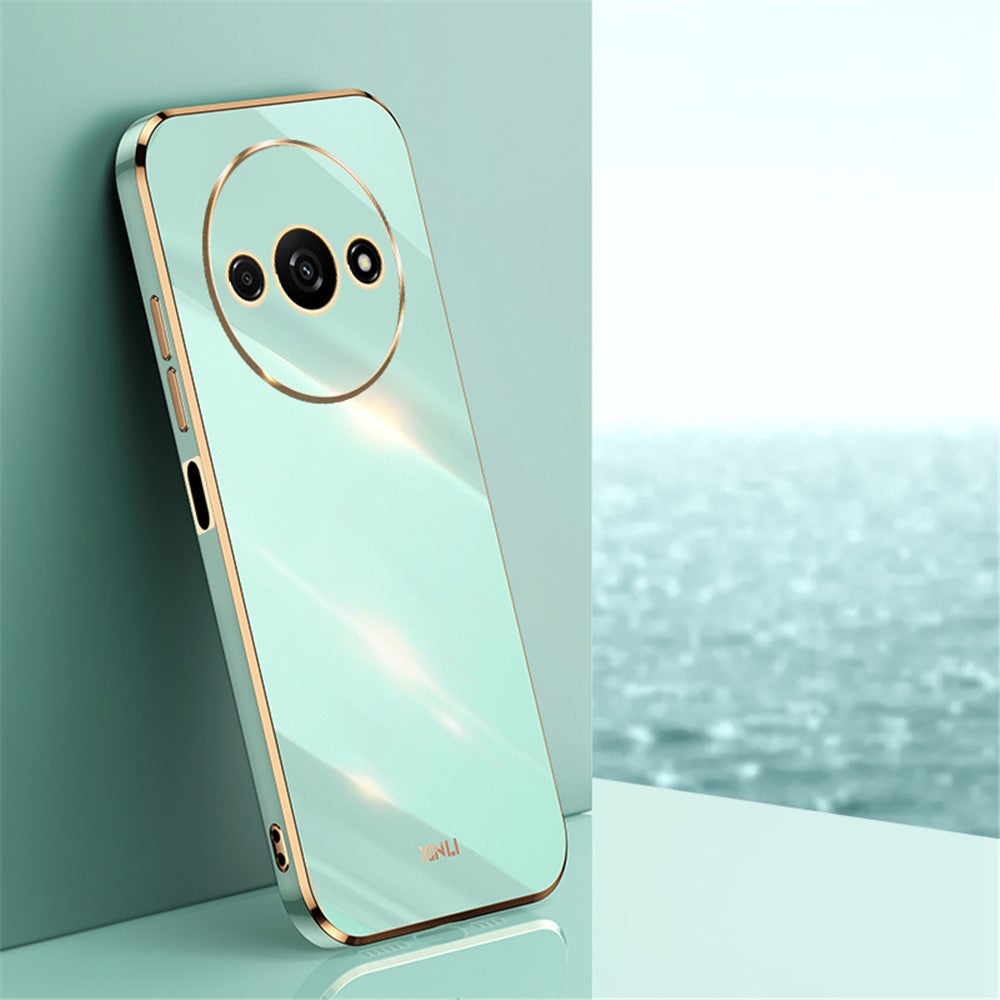XINLI For Xiaomi Redmi A3 4G / Poco C61 4G TPU Case Precise Cut-Outs Lens Protection Electroplating Phone Cover