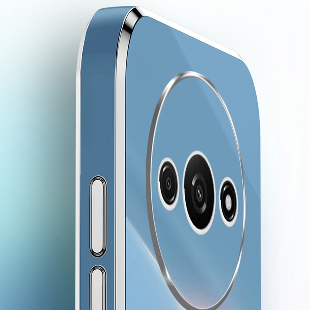 XINLI For Xiaomi Redmi A3 4G / Poco C61 4G TPU Case Precise Cut-Outs Lens Protection Electroplating Phone Cover