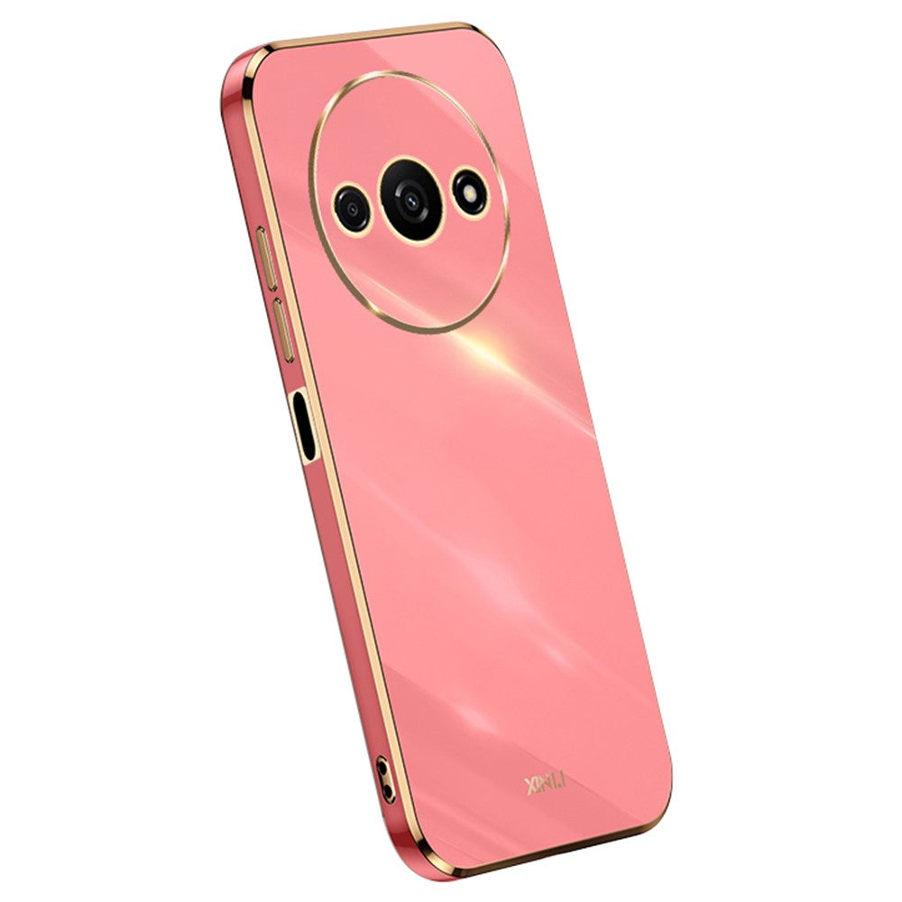 XINLI For Xiaomi Redmi A3 4G / Poco C61 4G TPU Case Precise Cut-Outs Lens Protection Electroplating Phone Cover