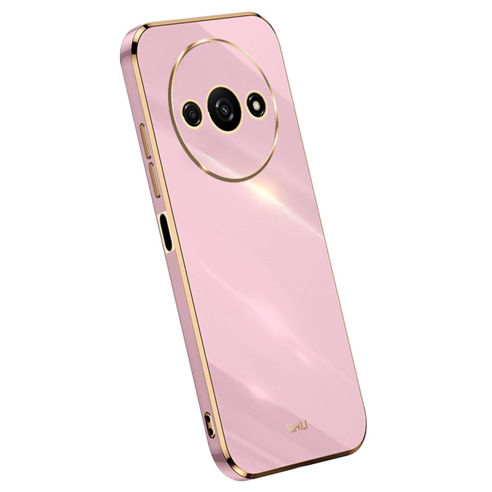 XINLI For Xiaomi Redmi A3 4G / Poco C61 4G TPU Case Precise Cut-Outs Lens Protection Electroplating Phone Cover