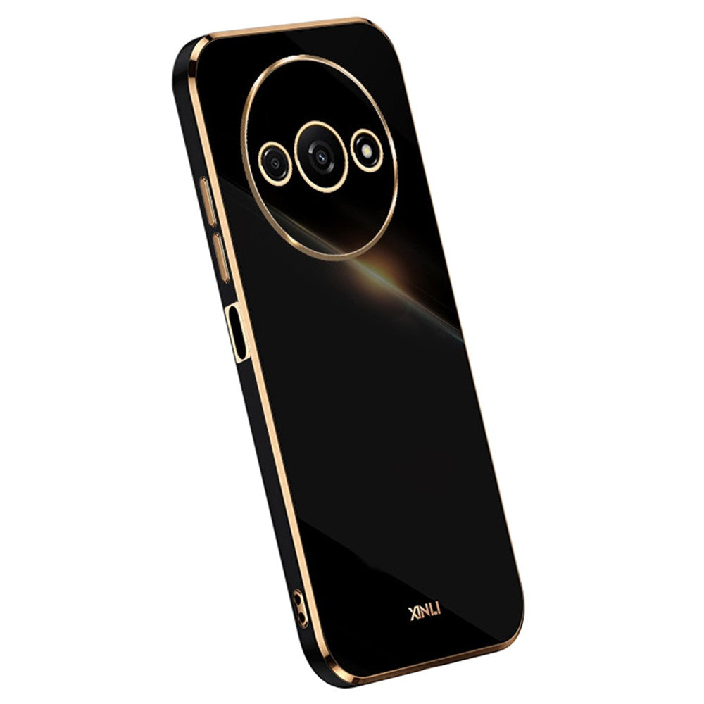 XINLI For Xiaomi Redmi A3 4G / Poco C61 4G TPU Case Precise Cut-Outs Lens Protection Electroplating Phone Cover