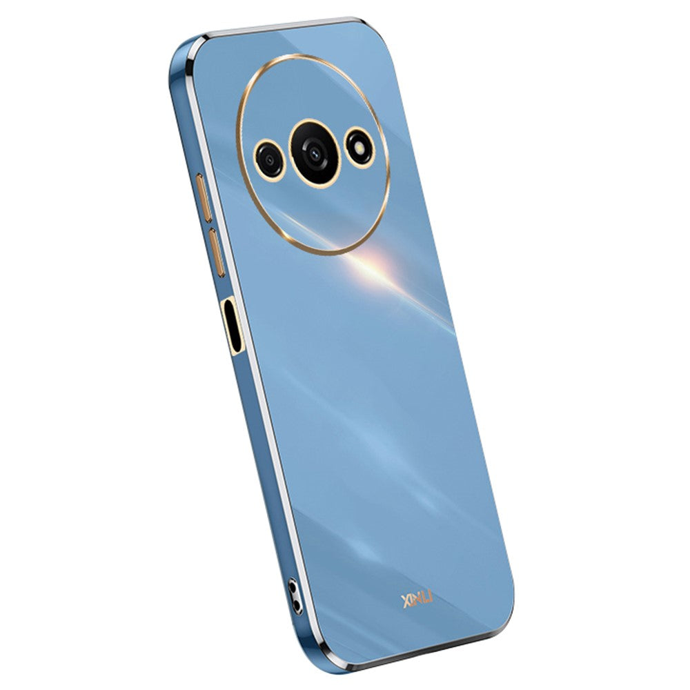 XINLI For Xiaomi Redmi A3 4G / Poco C61 4G TPU Case Precise Cut-Outs Lens Protection Electroplating Phone Cover