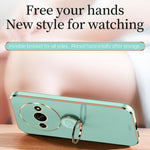 XINLI For Xiaomi Redmi A3 4G / Poco C61 4G Electroplating Case Ring Holder Kickstand Soft TPU Cover